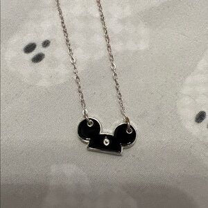 Silver Mickey Hat Necklace